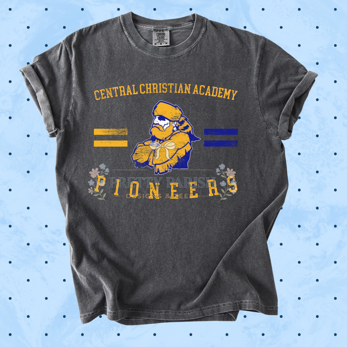 Central Christian Mascot Distressed