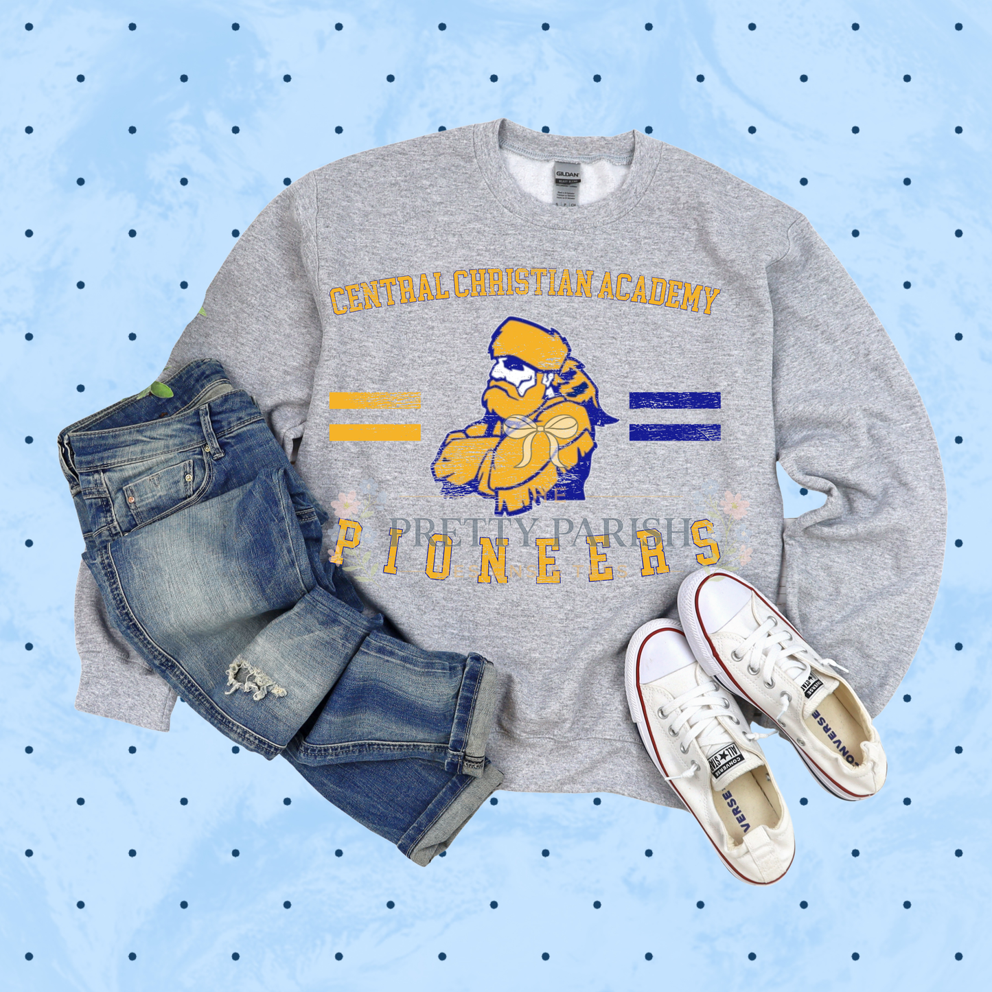 Central Christian Mascot Distressed