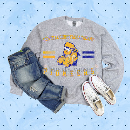 Central Christian Mascot Distressed